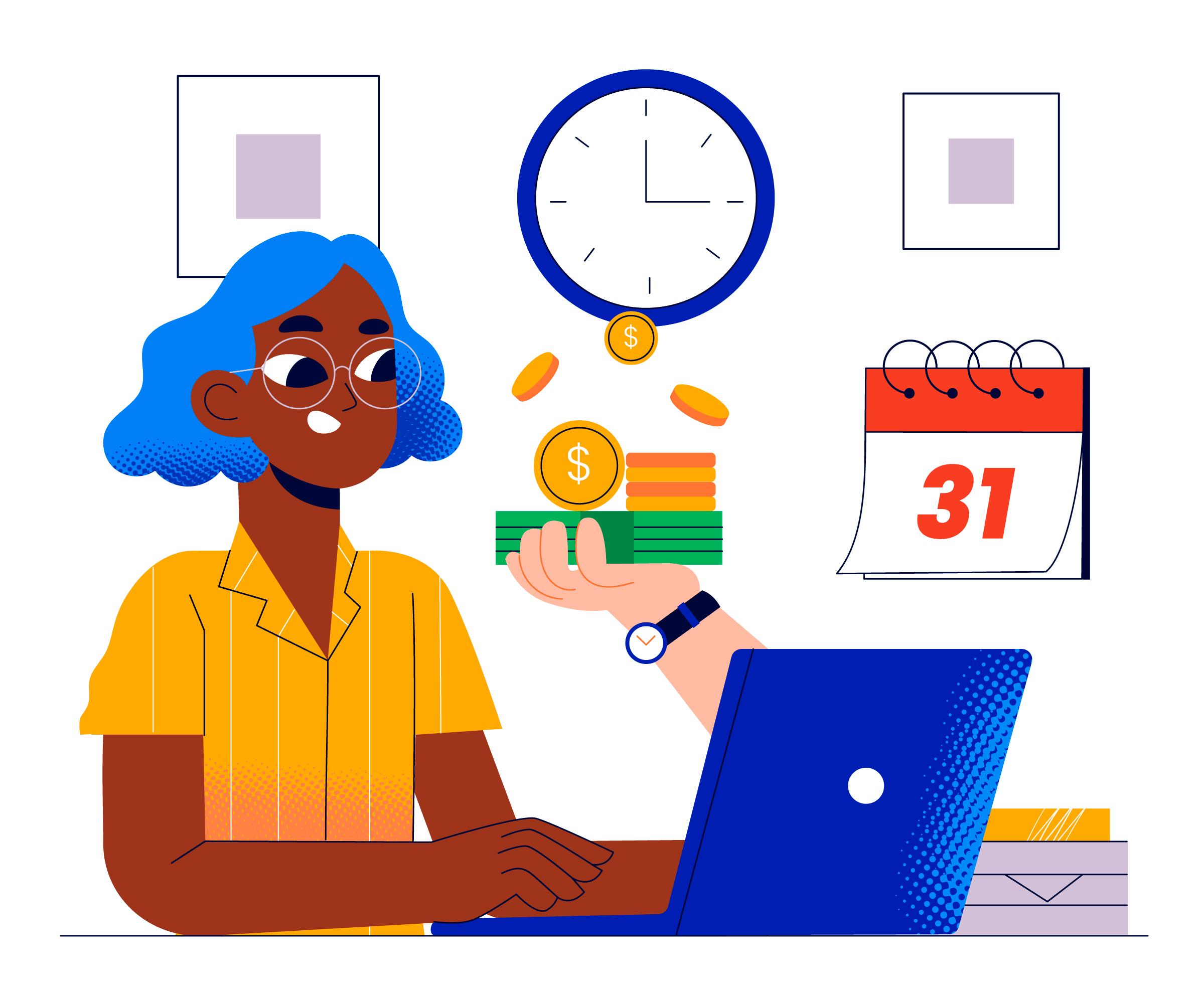 Employee using Centiflow portal to apply for salary advance